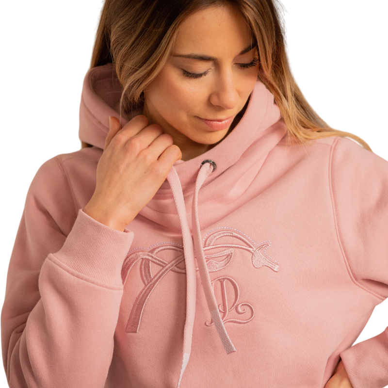 Pénélope - Sweat à capuche femme Polly rose