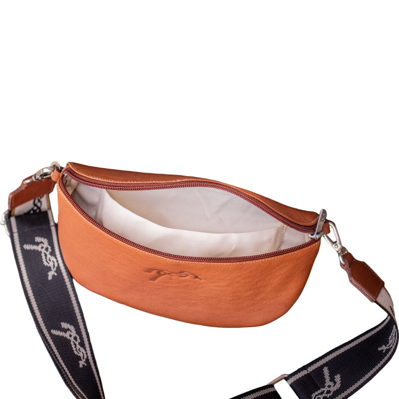 Pénélope - Sac banane Smile Cognac | - Ohlala