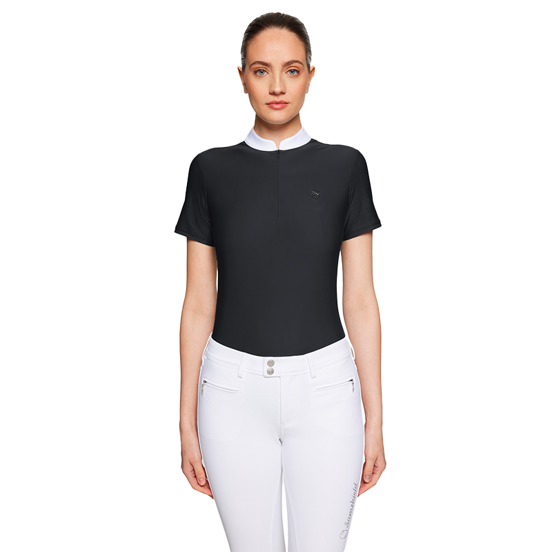 Samshield - Polo manches courtes femme Philae Air noir | - Ohlala