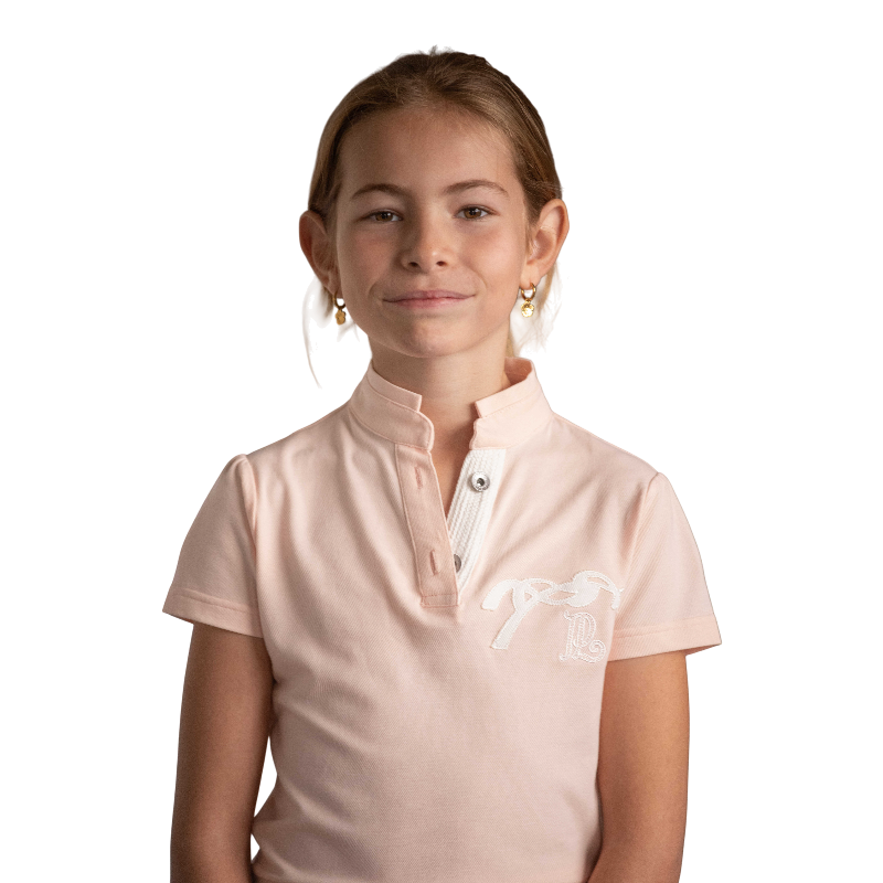 Eden by Pénélope - Polo manches courtes enfant Victorine nude | - Ohlala