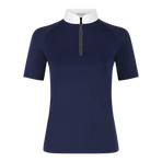 Kentucky Horsewear - Dames wedstrijdpolo korte mouwen Classic marine | - Ohlala