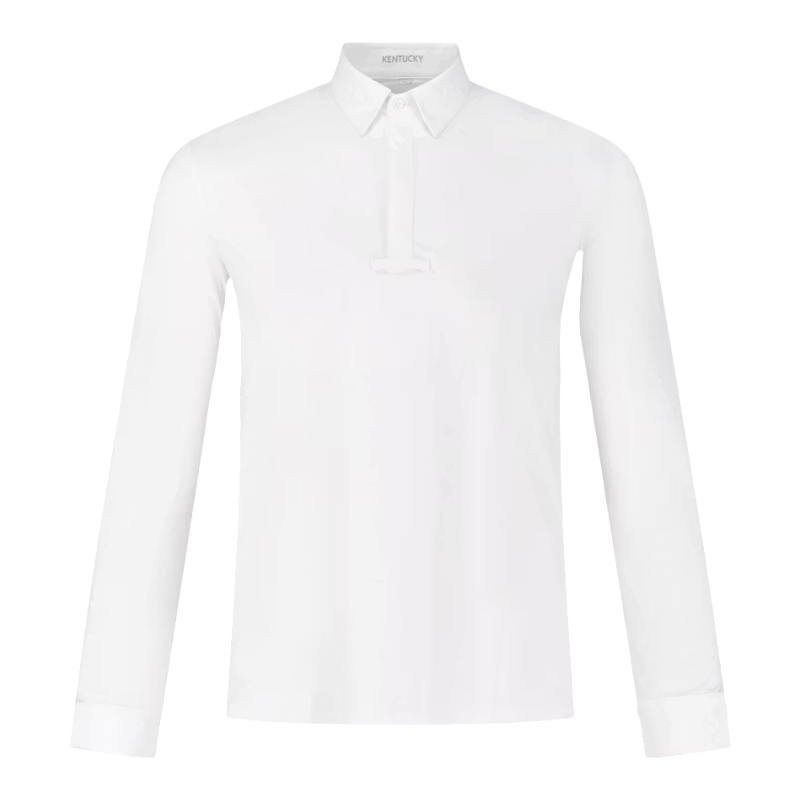 Kentucky Horsewear - Polo de concours manches longues homme Classic blanc