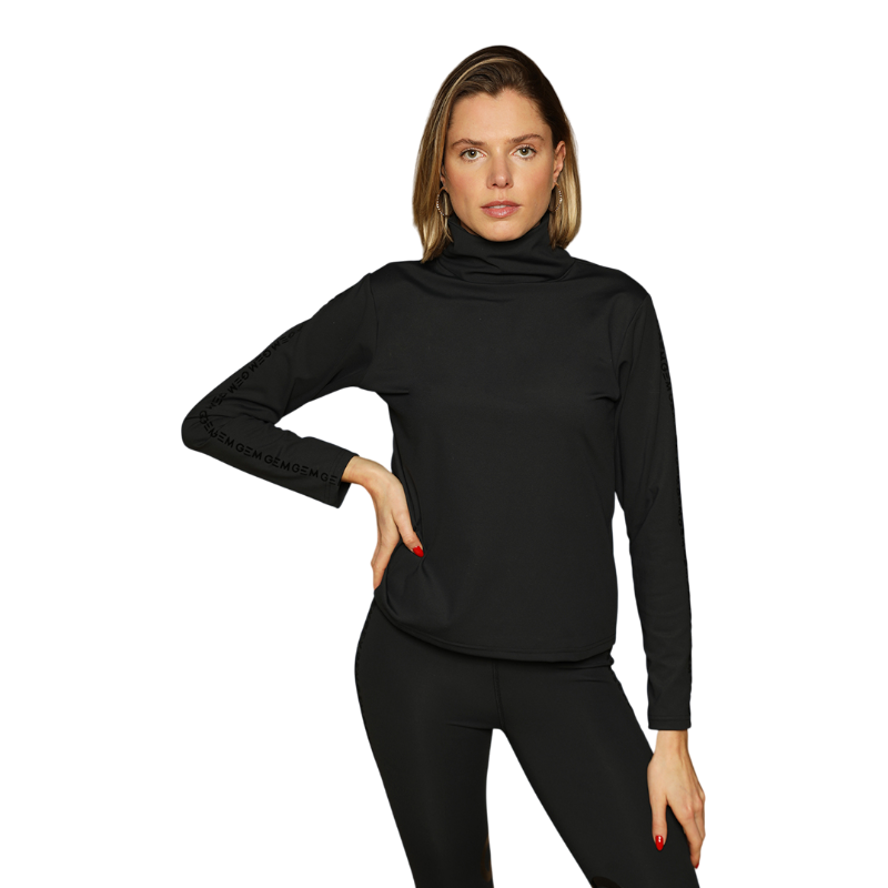 GEM - Polo manches longues femme Chichi noir | - Ohlala