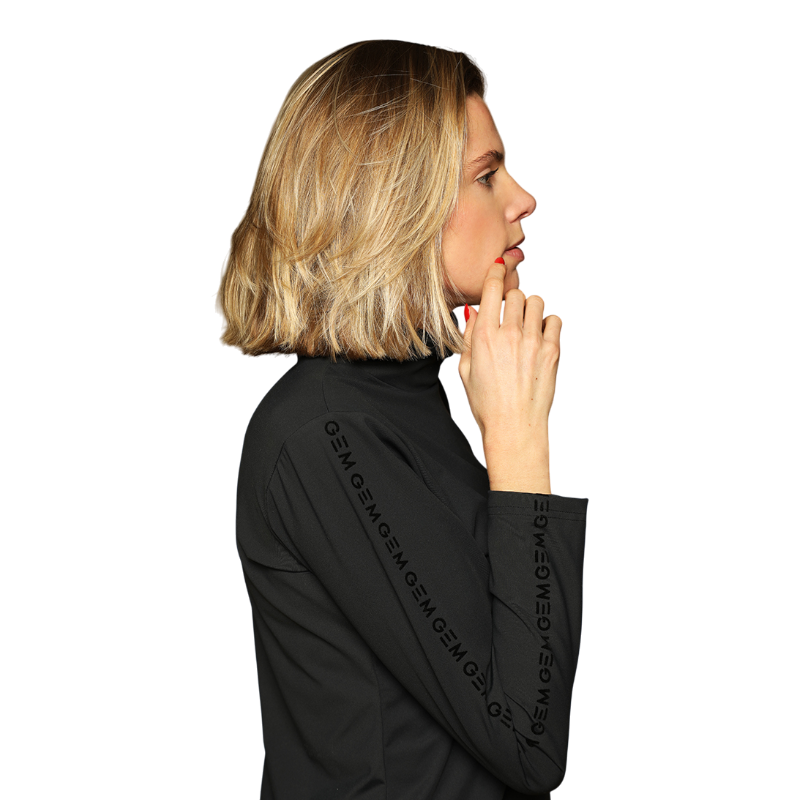 GEM - Polo manches longues femme Chichi noir | - Ohlala
