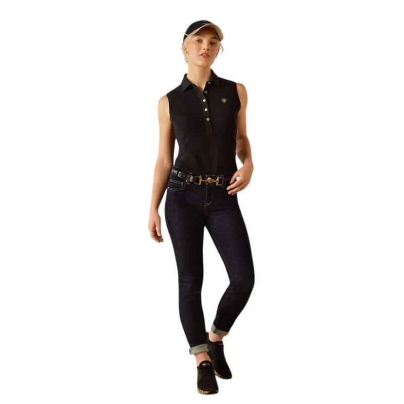 Ariat - Polo sans manches femme Prix 3.0 noir | - Ohlala