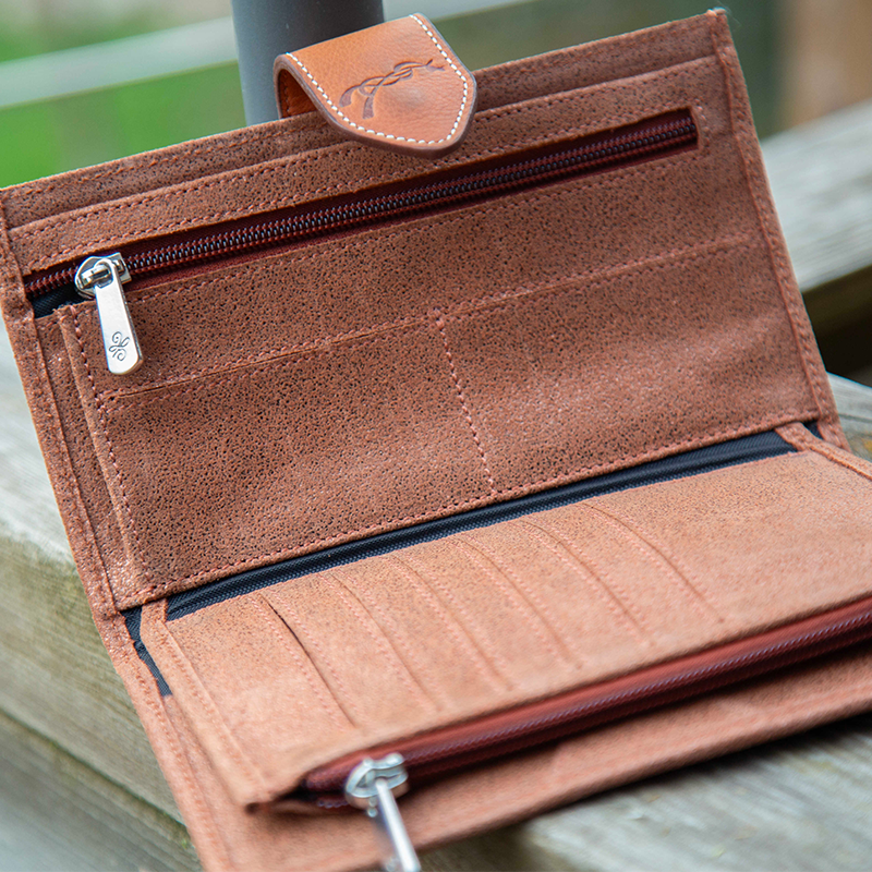 Pénélope - Porte-feuille Bertille camel/ glitter