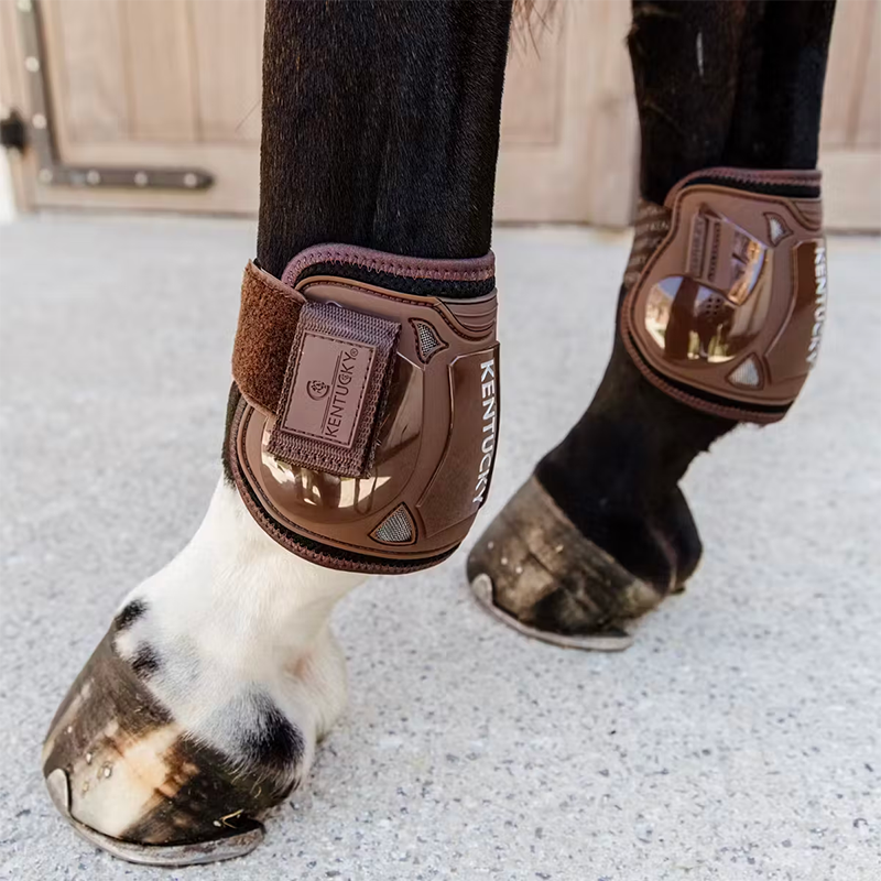 Kentucky Horsewear - Protège boulets Air Velcro marron