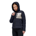 RG Italy - Dames gewatteerde jas lange mouwen Hooded Puffer marine | - Ohlala