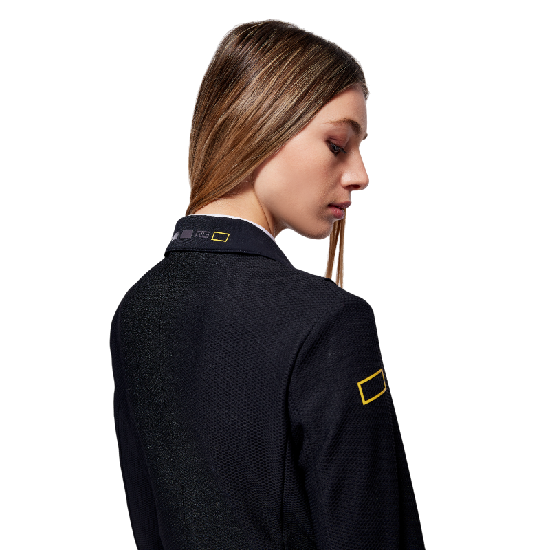 RG Italy - Veste de concours femme Jersey Mesh Zip noir | - Ohlala