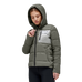 RG Italy - Gewatteerde jas lange mouwen dames Hooded Puffer kaki groen | - Ohlala