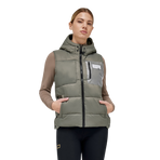 RG Italy - Gewatteerde bodywarmer dames Hooded Puffer kaki groen | - Ohlala
