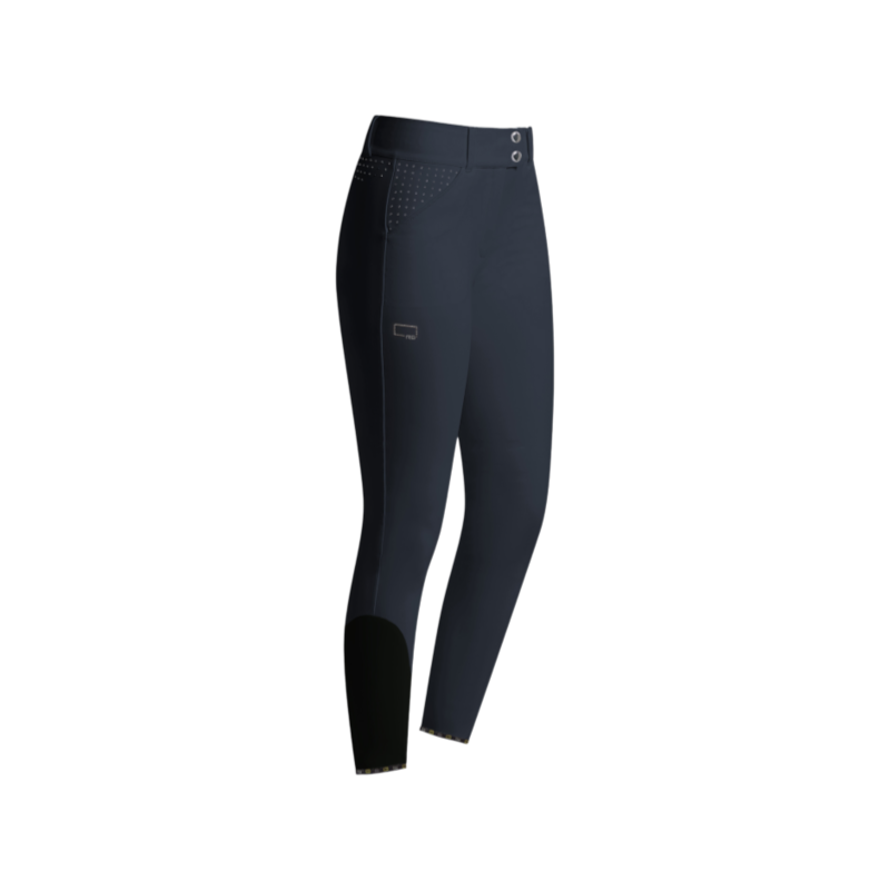 RG Italy - Pantalon d'équitation femme High Waist Strass marine/ rose