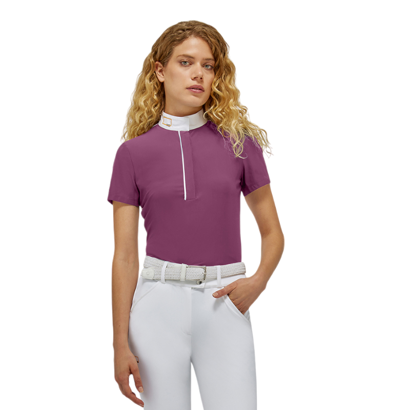 RG Italy - Polo de concours manches courtes femme Competition violet | - Ohlala