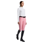 RG Italy - Polo de concours manches longues femme Strass Button blanc/ knit