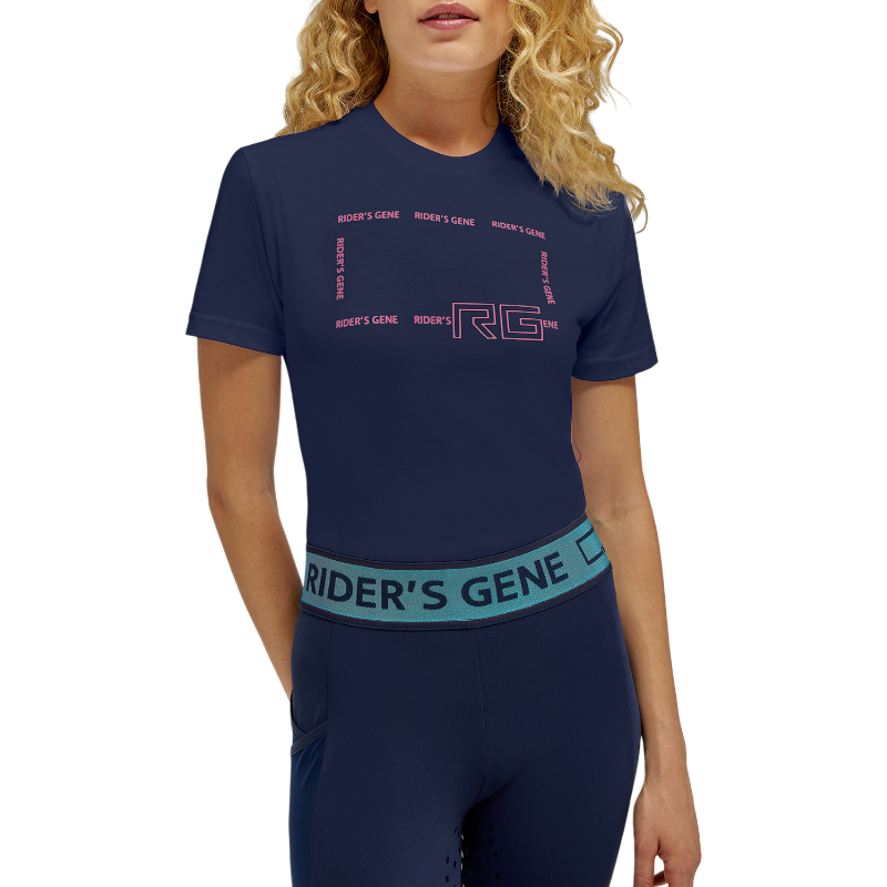 RG Italy - T-shirt manches courtes femme RG Cotton marine | - Ohlala