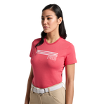 RG Italy - T-shirt manches courtes femme Triple Bar rose | - Ohlala