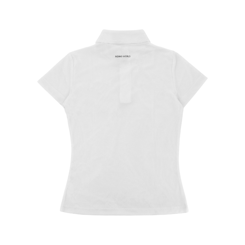 Riding World - Polo de concours manches courtes fille Roxane blanc | - Ohlala