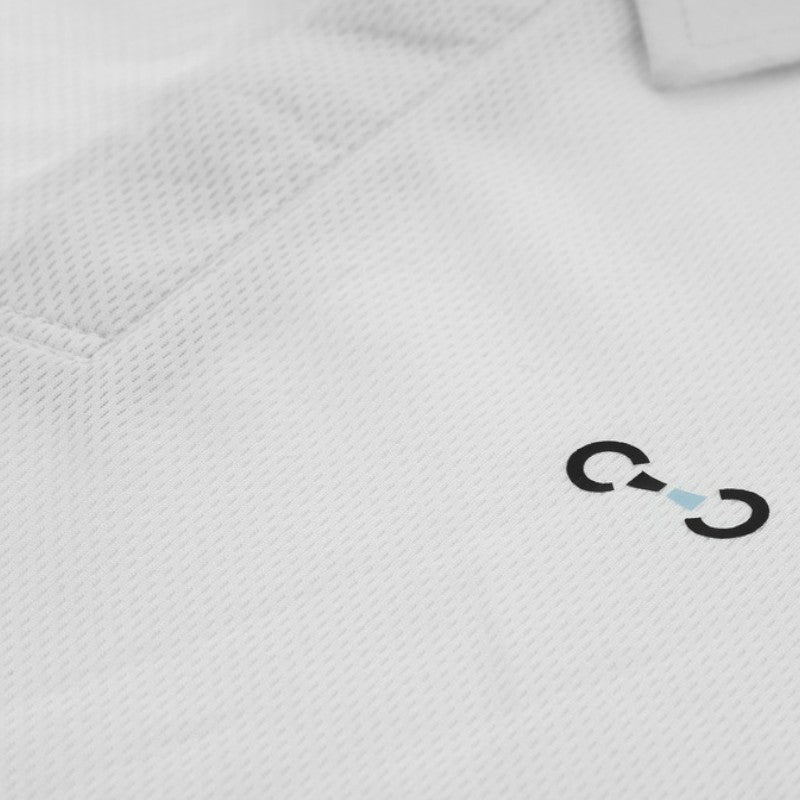 Riding World - Polo de concours manches courtes homme Romain blanc