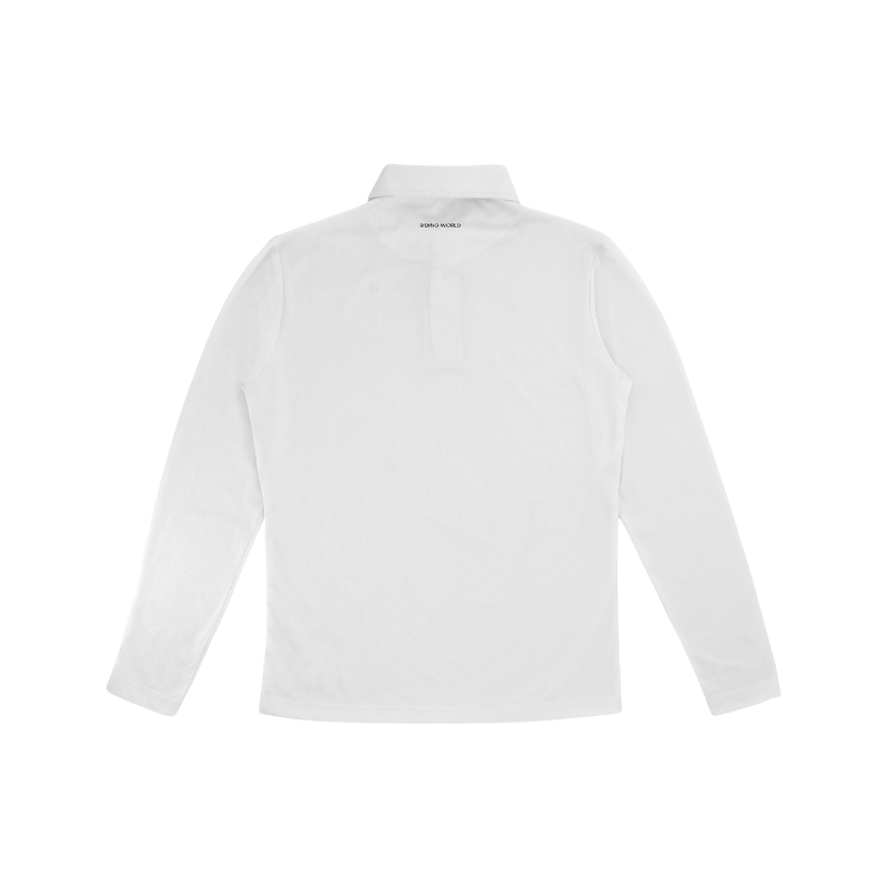 Riding World - Polo de concours manches longues garçon Romeo blanc | - Ohlala