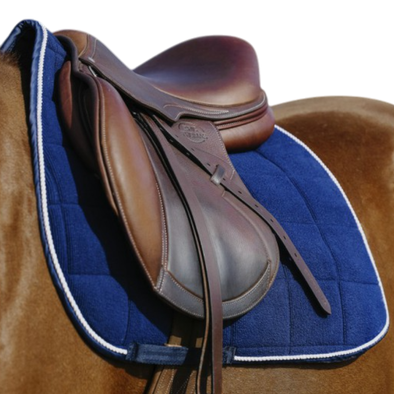 Riding World - Tapis de selle Corduroy marine | - Ohlala
