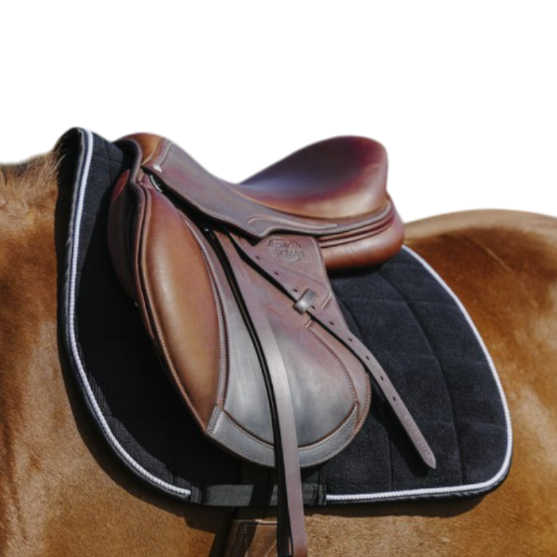 Riding World - Tapis de selle Corduroy noir | - Ohlala
