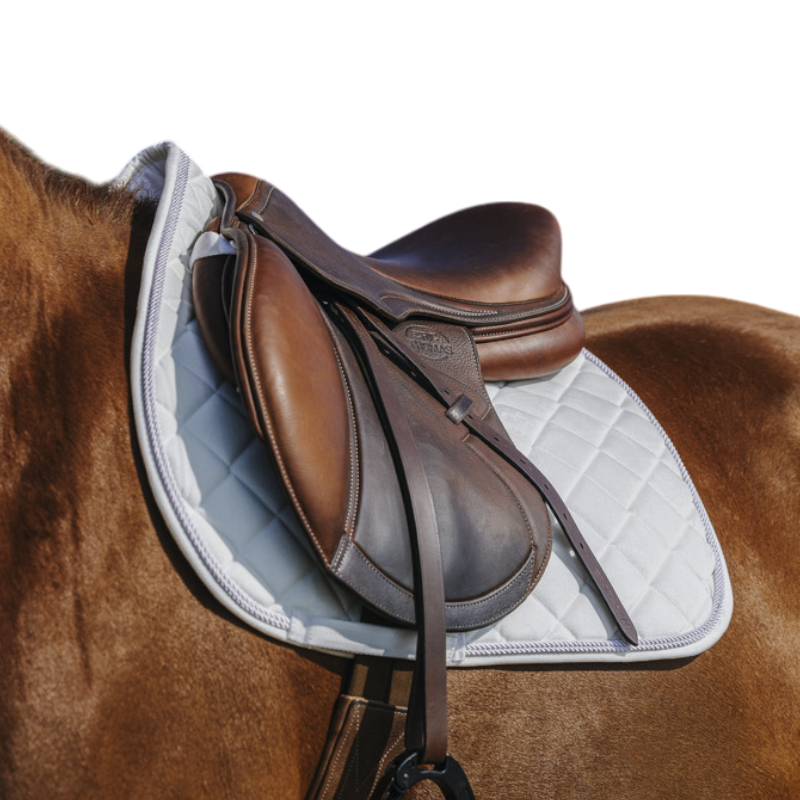 Riding World - Tapis de selle Velours blanc | - Ohlala