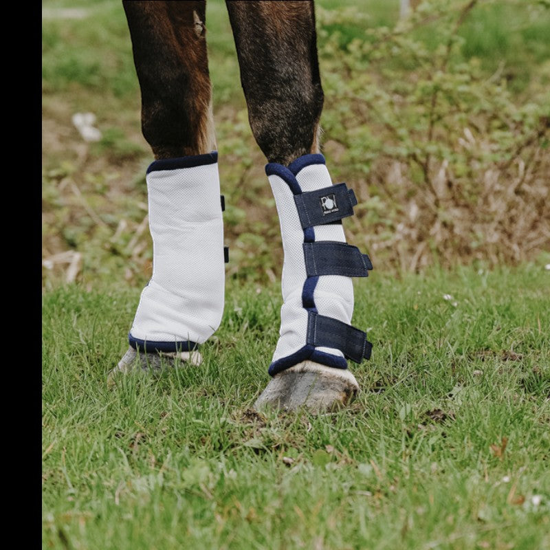 Riding World - Guêtres anti-mouches x4 blanc | - Ohlala