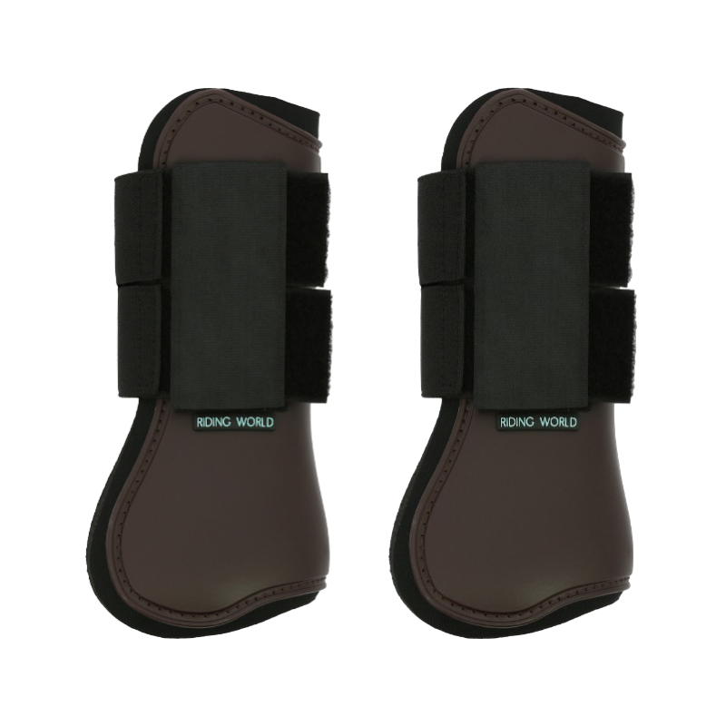 Riding World - Guêtres protège-tendons marron x2 | - Ohlala