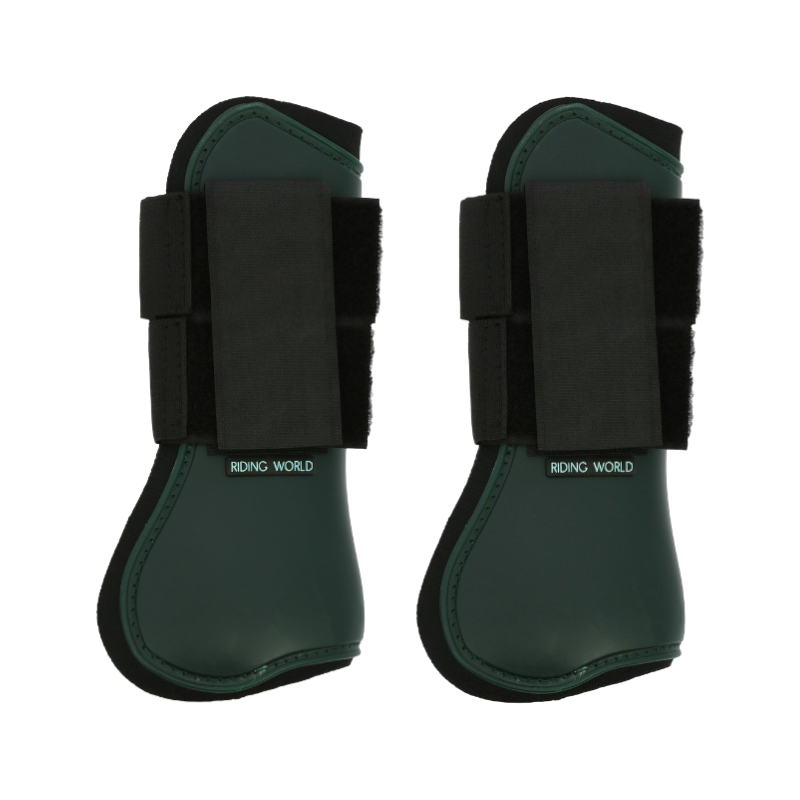 Riding World - Guêtres protège-tendons vert foncé x2 | - Ohlala