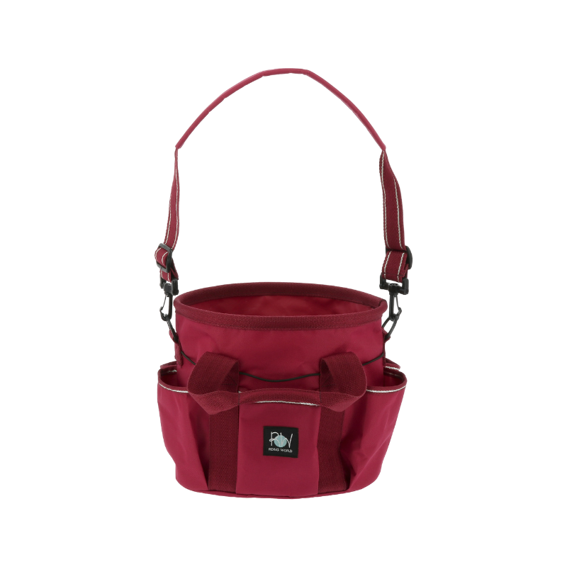 Riding World - Sac de pansage multipoches bordeaux | - Ohlala