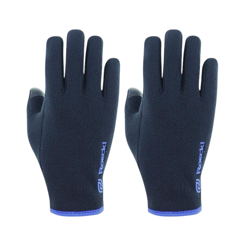 Roeckl - Gants enfant Noville Junior noir/ bleu | - Ohlala