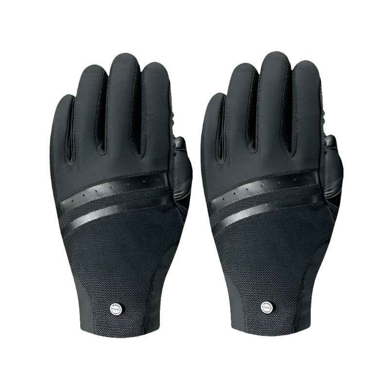 Racer - Gants d'équitation Création noir | - Ohlala