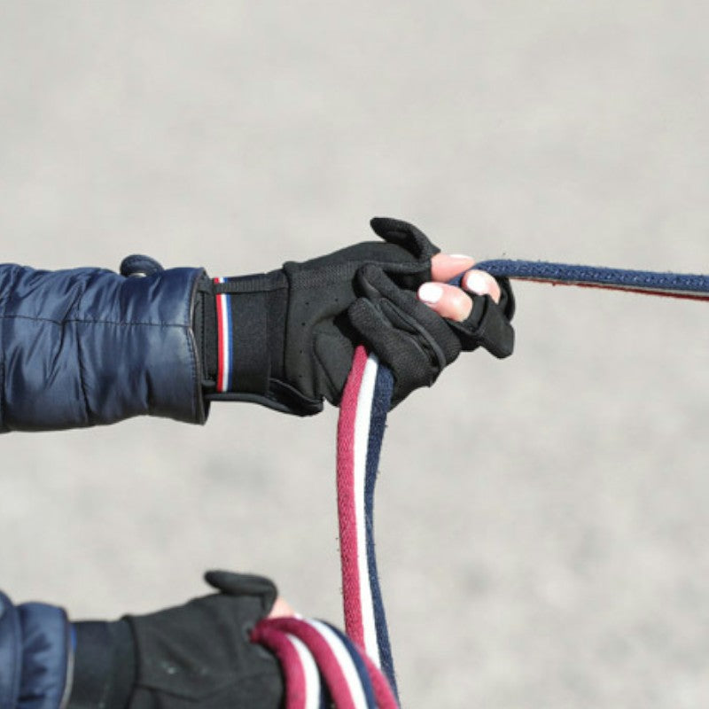 Racer - Gants d'équitation amovible Dévotion noir | - Ohlala