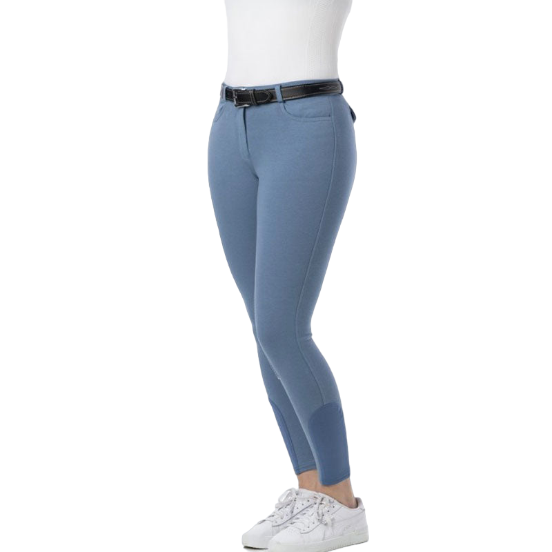 TuffRider Pantalon d'équitation pour Enfant avec Motif côtelé au Niveau des Genoux - Blanc - 6
