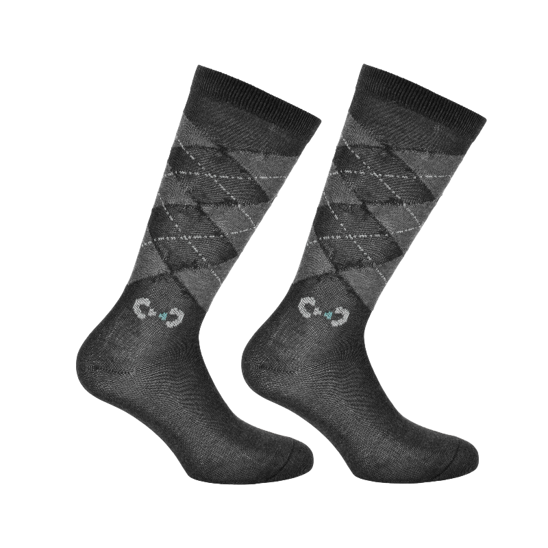 Riding World - Chaussettes d'équitation Jude anthracite (x2)