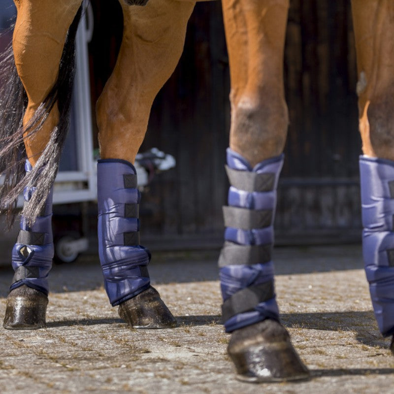 Riding World - Guêtres de transport basses marine x4 | - Ohlala