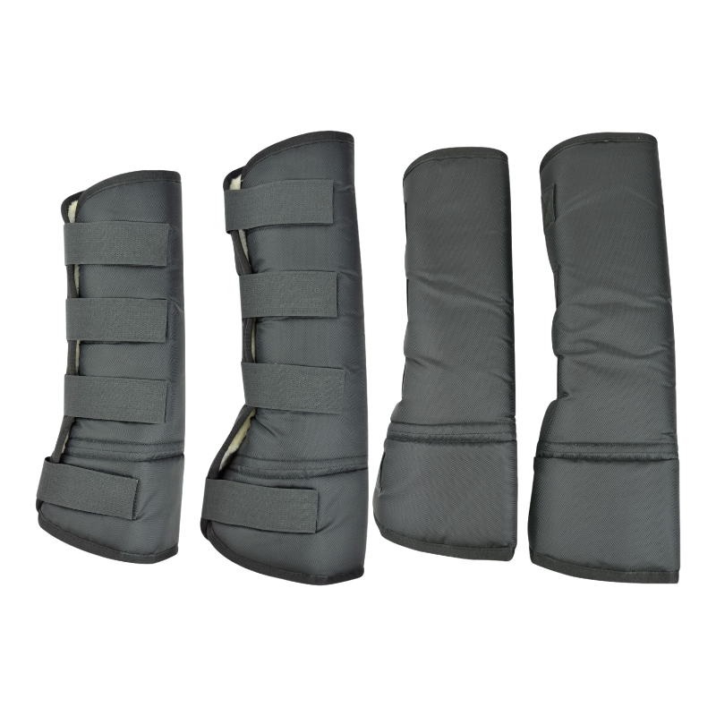 Riding World - Guêtres de transport basses noir x4 | - Ohlala