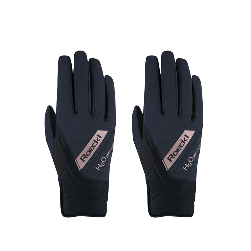 Roeckl - Gants d'équitation hiver Waregem noir/ cuivre | - Ohlala