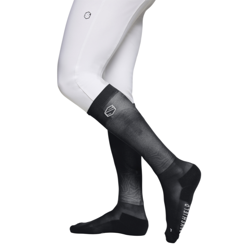Samshield - Chaussettes d'équitation Balzane Trio noir/ marine/ dark forest