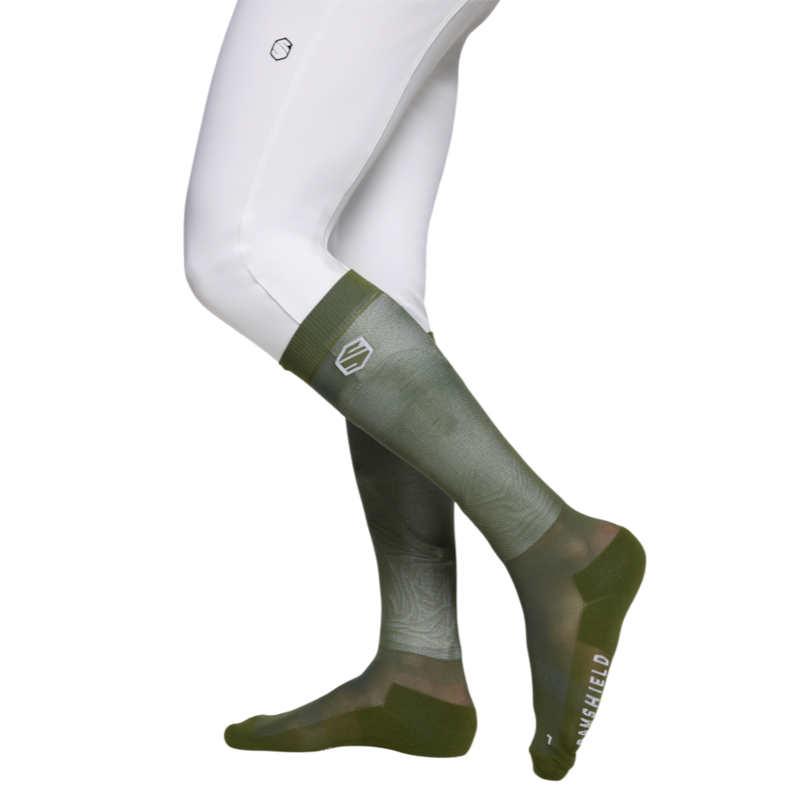 Samshield - Chaussettes d'équitation Balzane Trio noir/ marine/ dark forest
