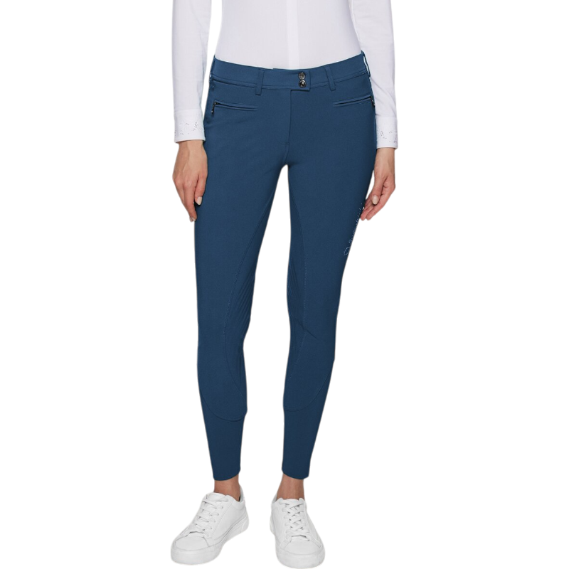 Culotte D'équitation Samshield Femme, Taille 34, Bleu, Patch Genou, Neuve