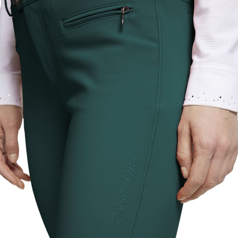 Samshield - Pantalon d'équitation femme Chloé Crystal posy green | - Ohlala