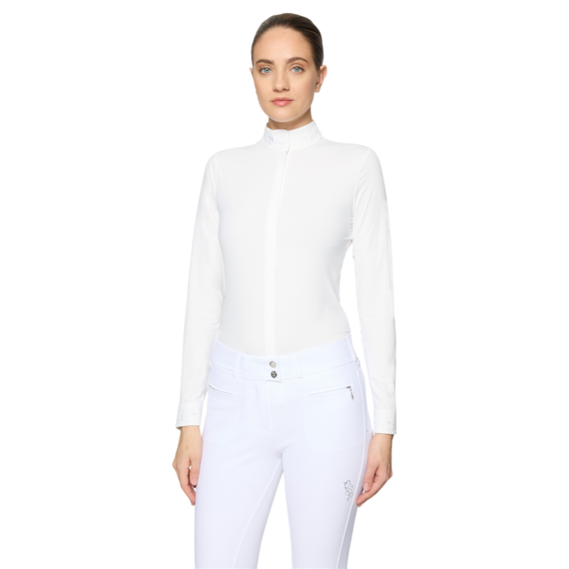 Samshield - Polo manches longues femme Aline Floral blanc