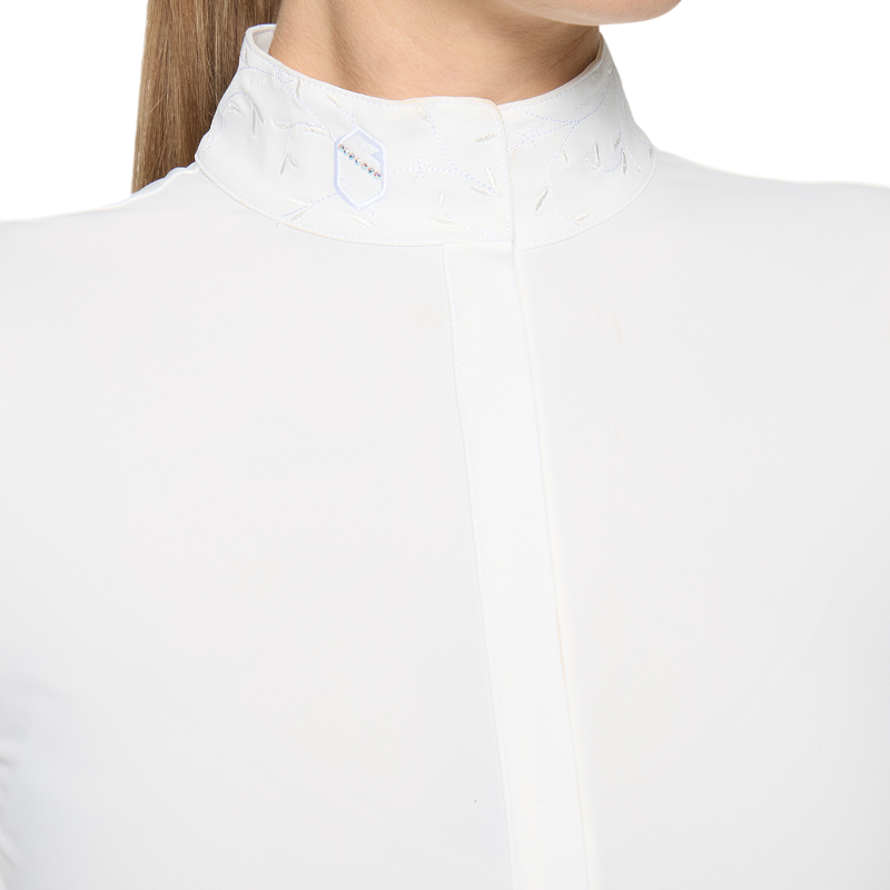 Samshield - Polo manches longues femme Aline Floral blanc