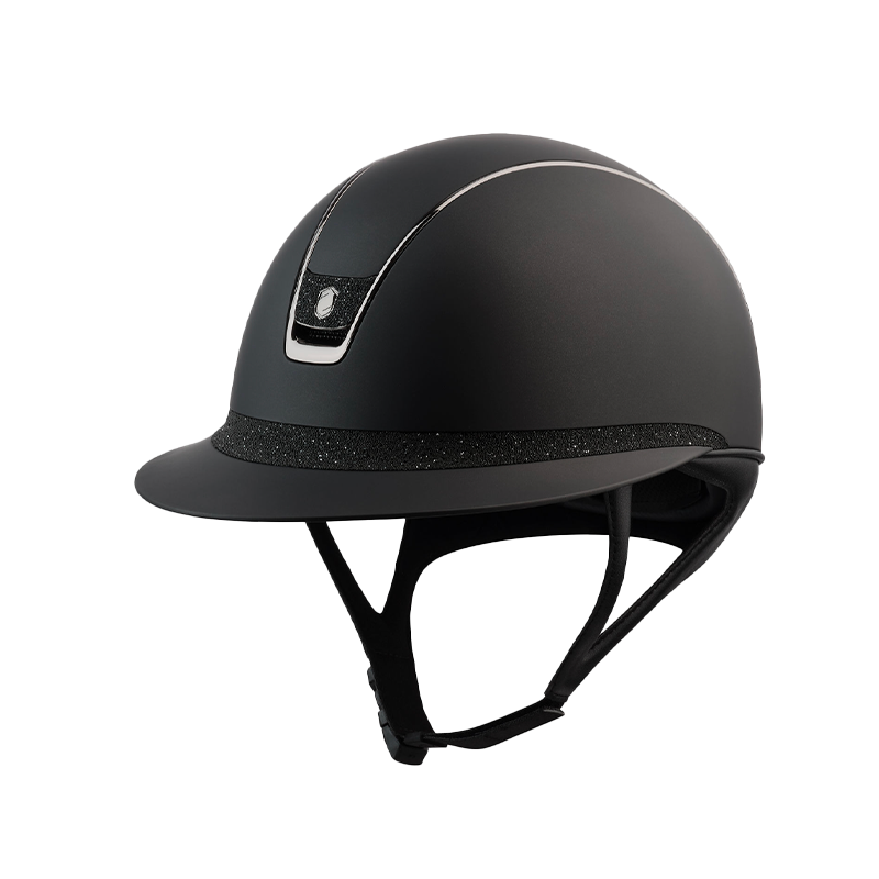 Samshield - Casque d'équitation Miss Shield 2.0 Shadowmatt noir Crystal Fabric noir