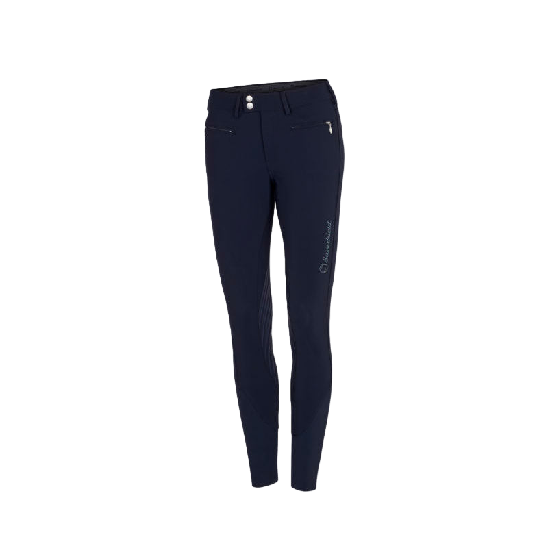 Culotte D'équitation Samshield Charlotte – Femme, Taille 34, Bleue, Patch Genou, Neuve