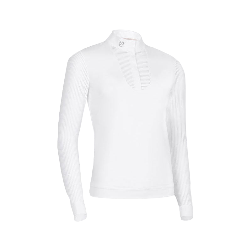 Polo manches longues femme Faustine blanc Samshield OHLALA