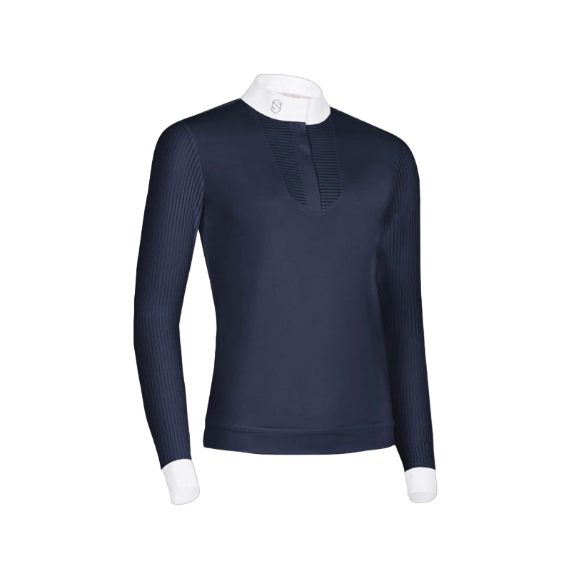 Polo manches longues femme Faustine marine Samshield OHLALA
