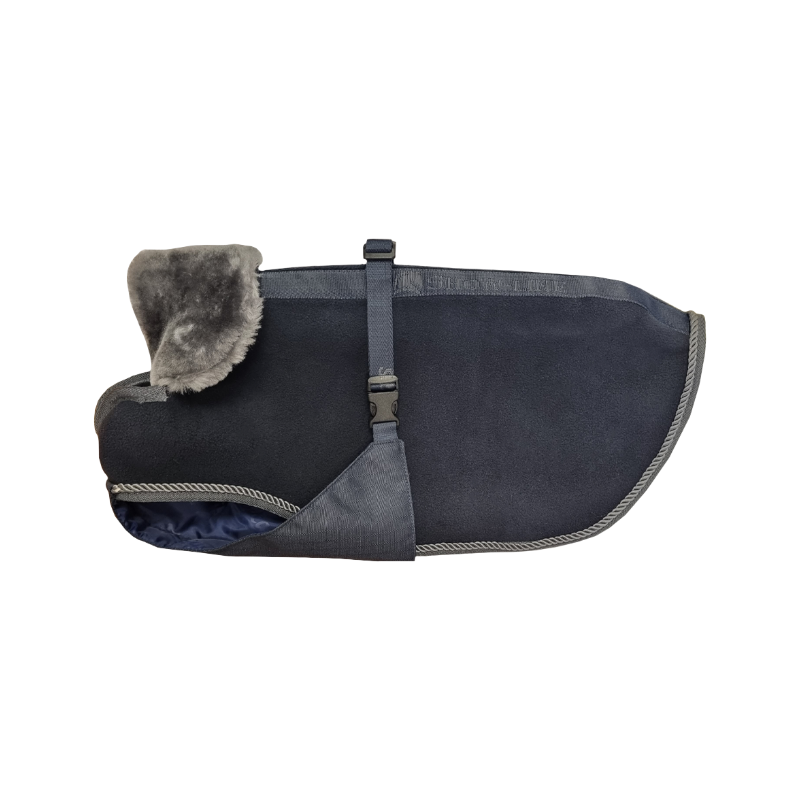 Bucas - Couverture pour chien Show line marine/ gris