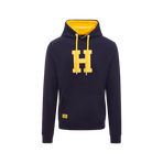 Hagg - Sweat à capuche homme marine/ jaune | - Ohlala